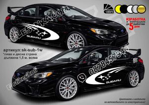 Subaru Stars STI WRX стикери
